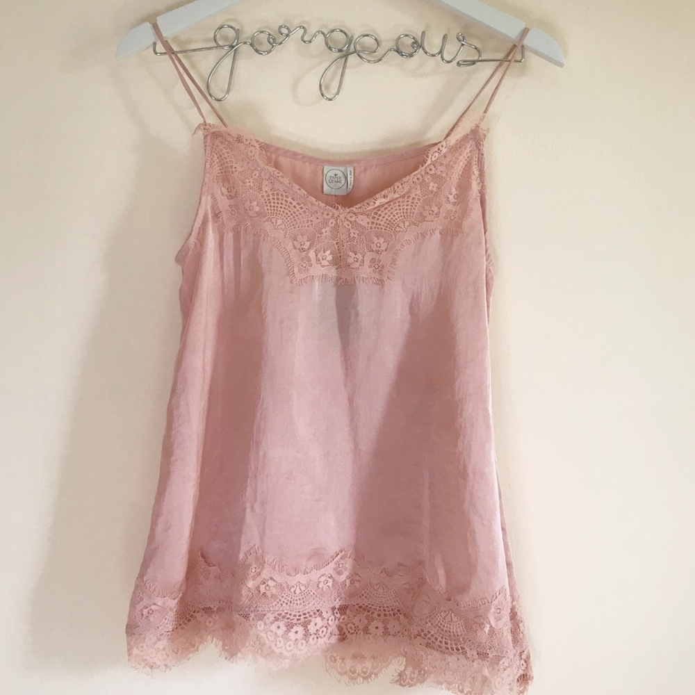 Paper Crane | Blush Pink Lace Cami Small